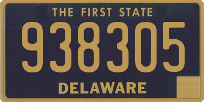 DE license plate 938305