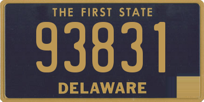DE license plate 93831