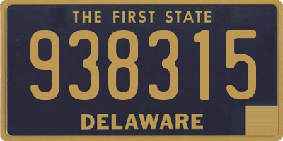 DE license plate 938315