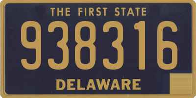 DE license plate 938316