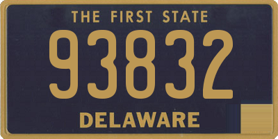 DE license plate 93832
