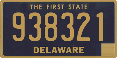 DE license plate 938321