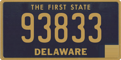 DE license plate 93833
