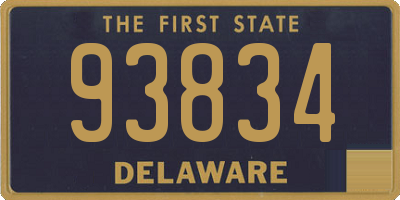 DE license plate 93834