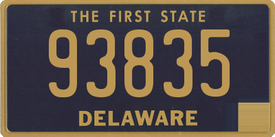 DE license plate 93835