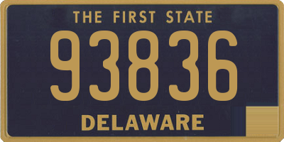 DE license plate 93836