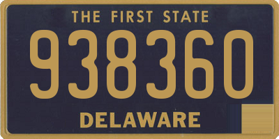DE license plate 938360