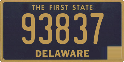 DE license plate 93837