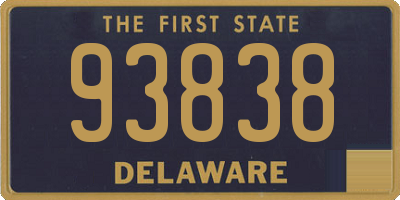DE license plate 93838