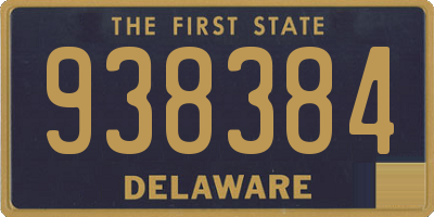 DE license plate 938384