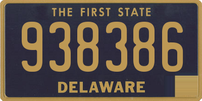 DE license plate 938386