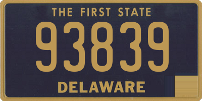 DE license plate 93839