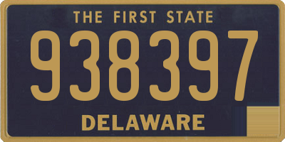 DE license plate 938397