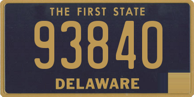 DE license plate 93840