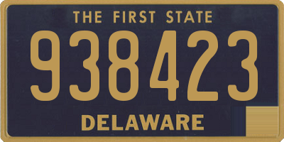 DE license plate 938423