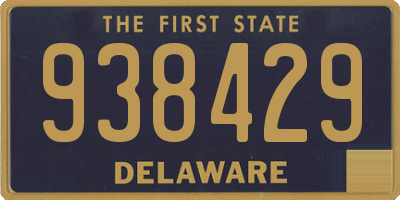 DE license plate 938429