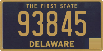 DE license plate 93845