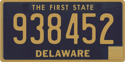 DE license plate 938452