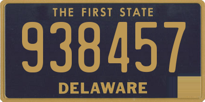 DE license plate 938457