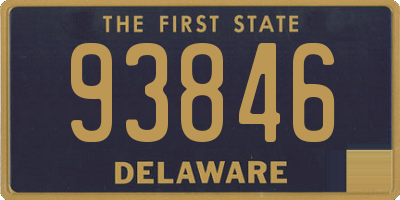 DE license plate 93846