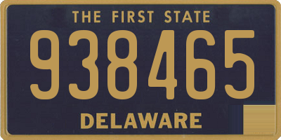 DE license plate 938465