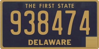 DE license plate 938474