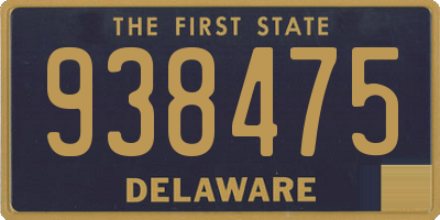 DE license plate 938475