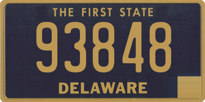 DE license plate 93848