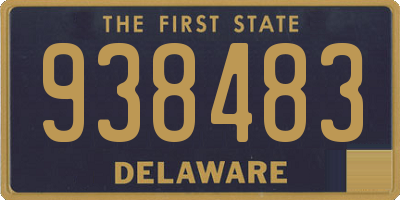 DE license plate 938483