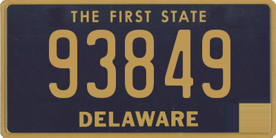 DE license plate 93849