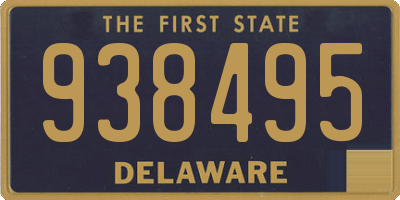 DE license plate 938495