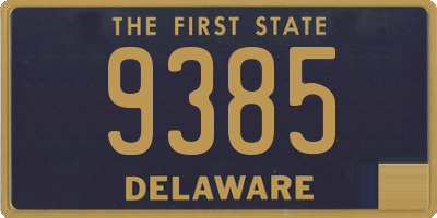 DE license plate 9385
