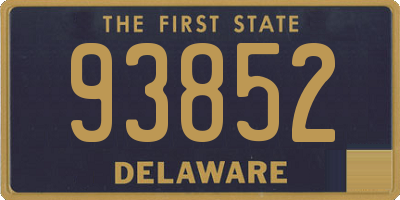 DE license plate 93852