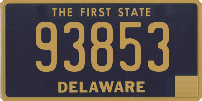 DE license plate 93853