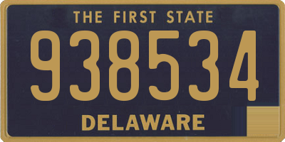 DE license plate 938534