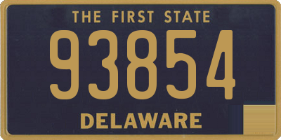 DE license plate 93854