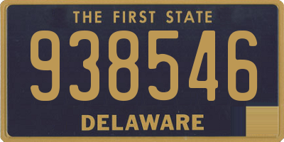 DE license plate 938546