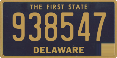 DE license plate 938547