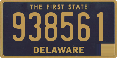 DE license plate 938561