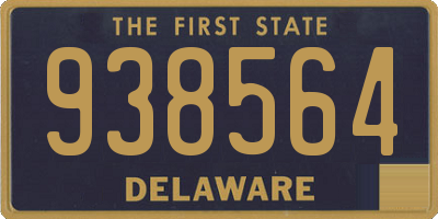 DE license plate 938564