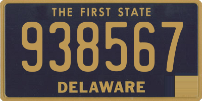 DE license plate 938567