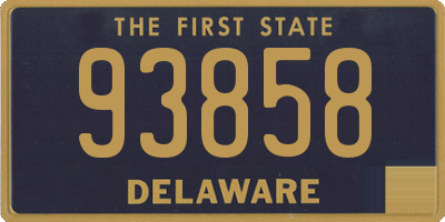 DE license plate 93858
