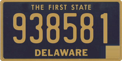 DE license plate 938581