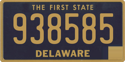 DE license plate 938585