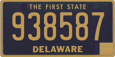DE license plate 938587