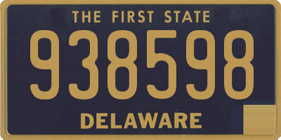 DE license plate 938598