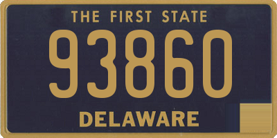 DE license plate 93860