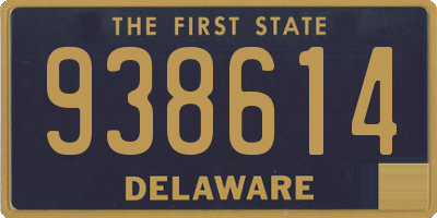 DE license plate 938614