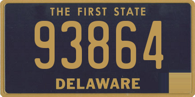 DE license plate 93864