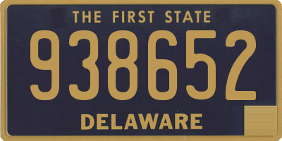 DE license plate 938652